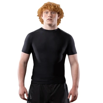 Мужская футболка для бокса, джиу-джитсу, с коротким рукавом, спортивная одежда для рашгарда, борцовский костюм, быстросохнущая легкая одежда для спортзала