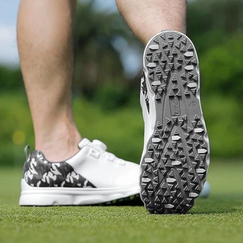 Мужские водонепроницаемые дышащие противоскользящие кроссовки PGM Golf, Прочная и мягкая спортивная обувь для прогулок, спортивная обувь для гольфа на открытом воздухе