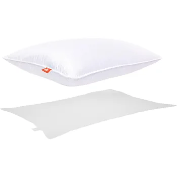 Мягкая спальная подушка из белого пуха с наполнителем 625, Стандартный размер - 500 нитей, Оболочка из 100% хлопка, подушка для шеи, подушки для путешествий, кровать