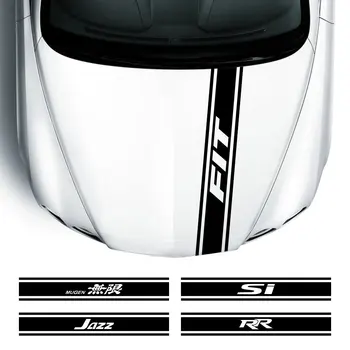 Наклейка На Капот Двигателя Автомобиля Honda Fit Insight Jazz Mugen RR SI VTI Type R S Motor Фирменная Декоративная Наклейка Vinly Cover Автоаксессуары