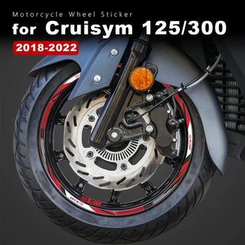 Наклейка На Колесо Мотоцикла Водонепроницаемый Обод В Полоску Cruisym 300 Аксессуары 2023 для SYM Cruisym Alpha 125 Joymax 300 125 2018-2022