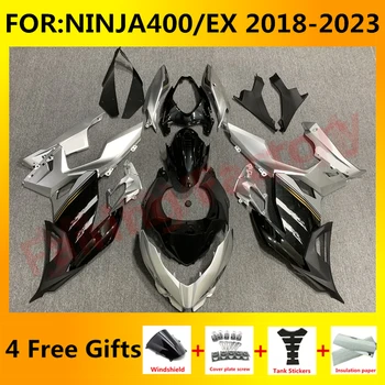 НОВЫЙ комплект обтекателей мотоцикла ABS подходит для Ninja400 EX400 EX Ninja 400 2018 2019 2020 2021 2022 2023 полный комплект обтекателей черный серебристый