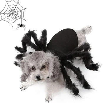 Одежда для собак и кошек на Хэллоуин, домашние кошки, собаки, Косплей, забавный костюм Паука, костюмы для вечеринки на Хэллоуин для маленьких средних собак, костюмы для кошек