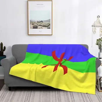 Одеяло с флагом Амазигии, Драпировка, Берберская фланель, Забавное дышащее покрывало для текстильного декора кровати