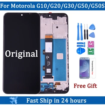 Оригинал для Motorola Moto G10 G20 G30 ЖК-дисплей с цифровым преобразователем сенсорного экрана для Moto G30 G50 G60 G100 Замена ЖК-дисплея
