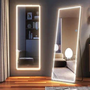 Отдельно стоящее напольное зеркало, декоративные зеркала, настенное зеркало с подсветкой MirrorBlack 65 