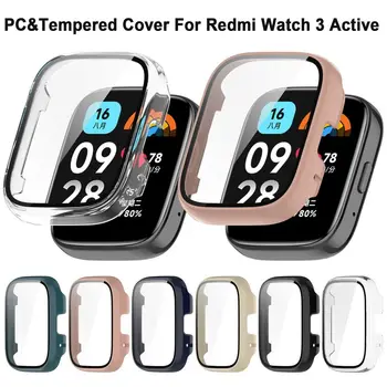 ПК + закаленный защитный чехол Новые Часы Smart Cover Shell Аксессуары с полным покрытием Защитная пленка для экрана Redmi Watch 3 Active