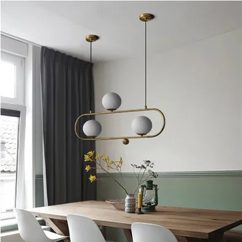 Подвесной светильник в стиле индастриал с поворотной пряжкой в скандинавском ретро стиле Стеклянный шар Светильники для ресторана ZM1110