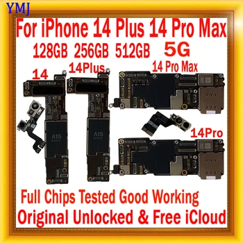 Полностью протестированная аутентичная материнская плата для iPhone 14 Pro Max 14 Plus Оригинальная материнская плата с разблокировкой по Face ID Чистая версия iCloud CN SIM