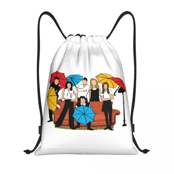 Пользовательские Друзья ТВ-Шоу Drawstring Bag Мужчины Женщины Легкий Спортивный Рюкзак Для Хранения В Тренажерном Зале