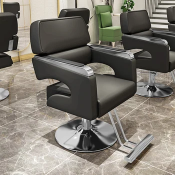 Портативное парикмахерское кресло для салона с Гидравлической ножкой Роскошное Парикмахерское кресло для салона красоты Cadeira De Barbeiro Мебель
