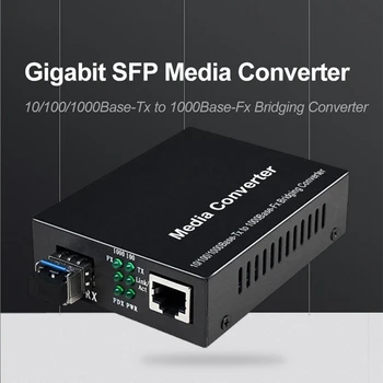 Приемопередатчик Black SFP Fiber Converter SFP 10/100/1000m Ethernet Converter Совместим с