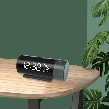 Проекционный будильник с функцией повтора Многофункциональные часы Поворотные цифровые Настольные часы для офиса пожилых людей подростков дома