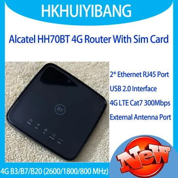 Разблокированный Alcatel HH70BT 4G FDD LTE Cat7 WiFi Маршрутизатор 300 Мбит/с Двухдиапазонный 2*2 MIMO Gigabit Ethernet CPE Модем Со Слотом Для sim-карты