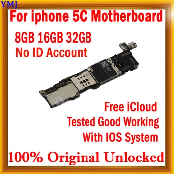 С системой IOS для материнской платы iPhone 5C Оригинальная Высококачественная Материнская плата для iphone 5C Разблокированная Материнская плата с полным Набором чипов 8 ГБ 16 ГБ 32 ГБ
