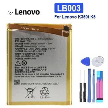 Сменный аккумулятор мобильного телефона 3000 мАч, для Lenovo K350t, K5