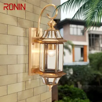 Современный Наружный Латунный настенный светильник RONIN IP 65 Креативный Дизайн Светодиодное Медное Бра для домашнего Балкона
