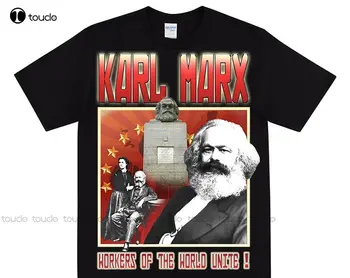 Футболка Карла Маркса В Подарок социалистам Графическая коммунистическая Футболка Рабочие мира Объединяются, Вдохновленные социализмом Xs-5Xl