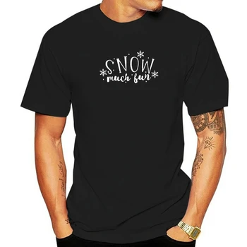 Хлопчатобумажная женская футболка С принтом Snow Much Fun, Женская футболка с коротким рукавом, Женские топы, Одежда Camisetas Mujer