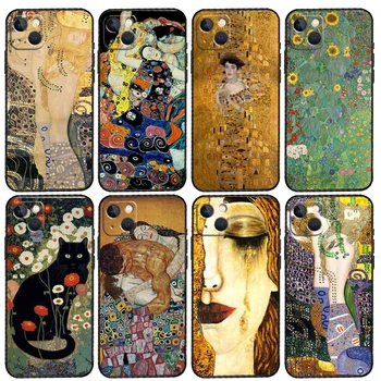 Художественный Чехол Для Телефона Gustav Klimt Для iPhone 14 13 12 11 15 Pro Max 7 8 Plus SE X XR XS Max 12 13 Mini Cover Case
