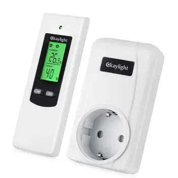 Цифровой беспроводной термостат, регулятор комнатной температуры, функция нагрева и охлаждения с дистанционным управлением + подсветка ЖК-дисплея