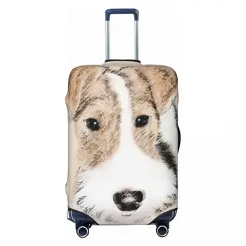 Чехол для чемодана с проволочным фокстерьером (2), защита для путешествий, практичные принадлежности для багажа, праздничные принадлежности