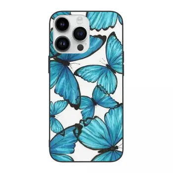 Чехол из ТПУ с бабочками-бабочками для iPhone 14 13 Pro Max Plus Mini с мягким животным покрытием