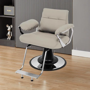 Эргономичные вращающиеся парикмахерские кресла для красоты и маникюра, профессиональные роскошные парикмахерские кресла для парикмахерской Silla Tattoo Furniture MR50BC